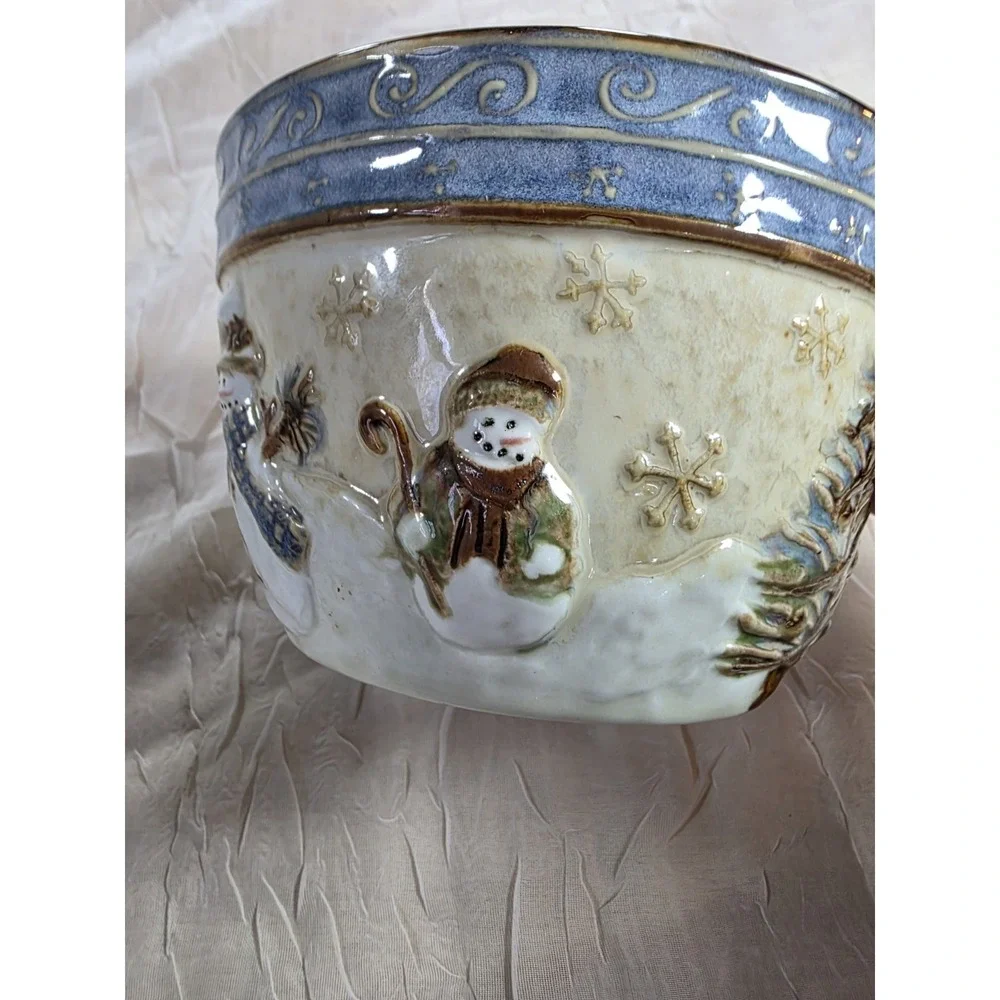 TWO ST. NICHOLAS SQUARE SNOWMAN DESIGN 
